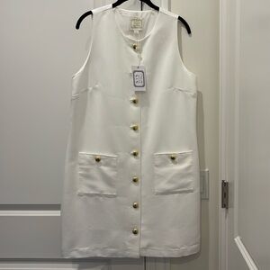 Sail to Sable x Style Charade white bengaline fabric dress. Size large